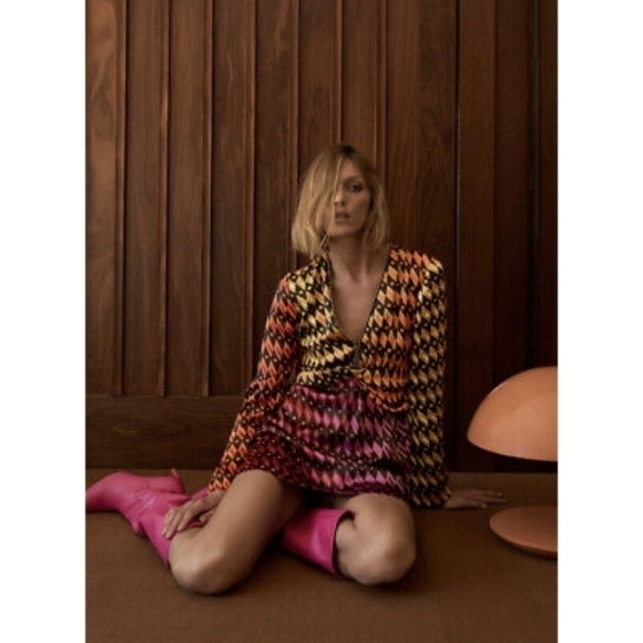 NWT ZARA Printed Short Dress - Multicolored - Picture 10 of 12